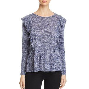 Design History XL Blue Gray Marled Top NWT AN89